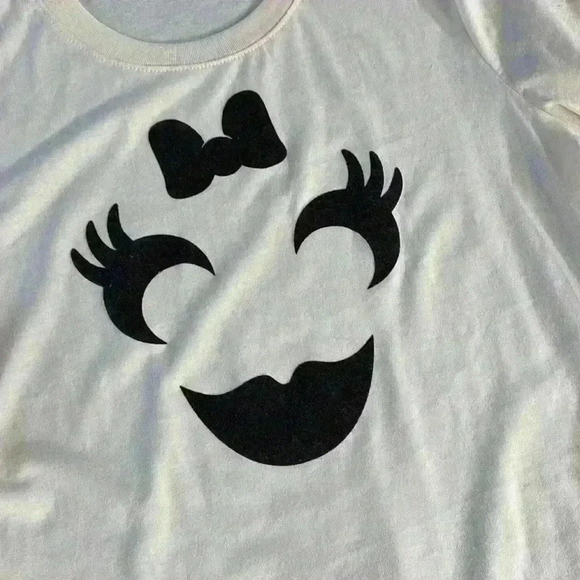 Girly pumpkin face tshirt - Picture 2 of 3
